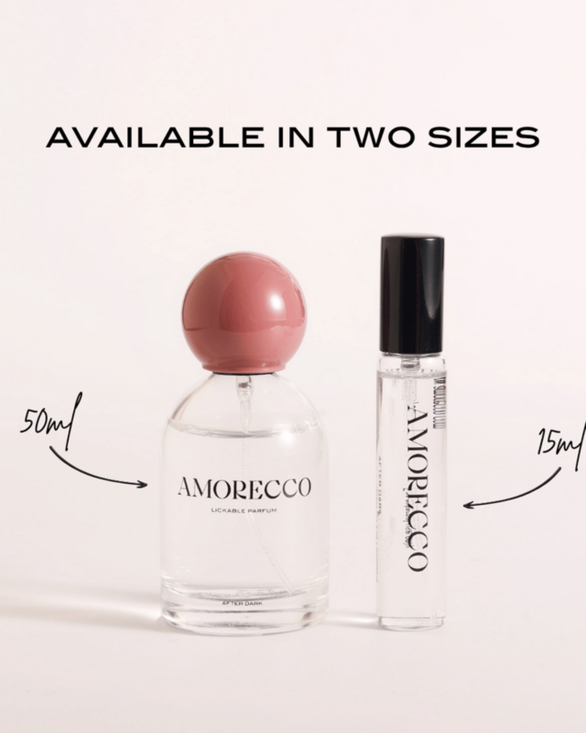 After Dark lickable scent in two sizes, 50ml and 15ml
