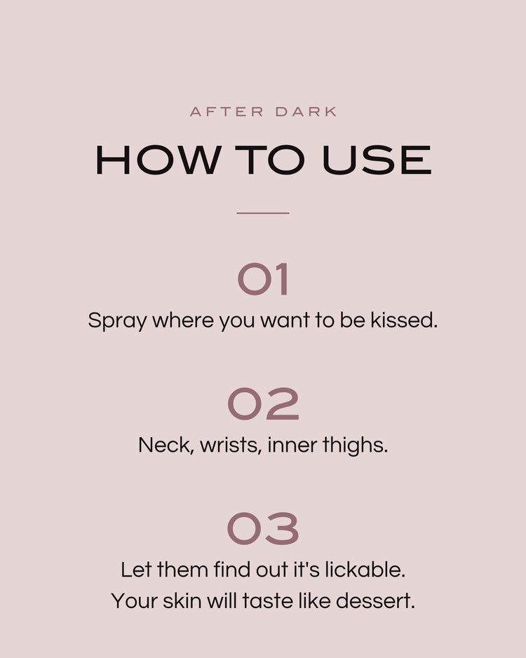How to use After Dark lickable scent in three steps